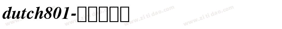 dutch801字体转换