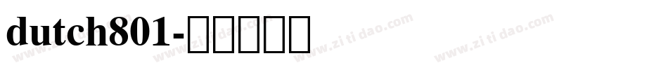 dutch801字体转换