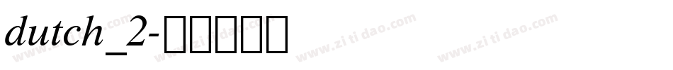 dutch_2字体转换