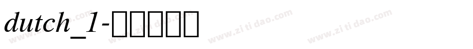 dutch_1字体转换
