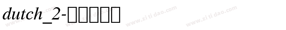 dutch_2字体转换