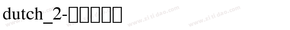 dutch_2字体转换