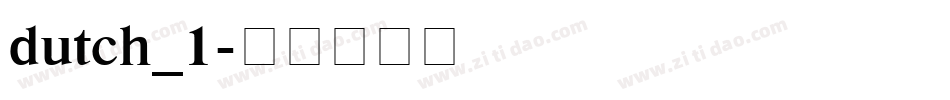 dutch_1字体转换