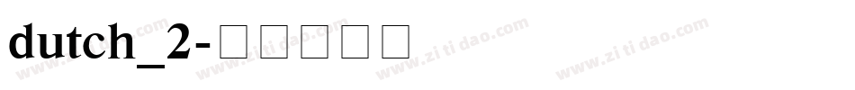 dutch_2字体转换