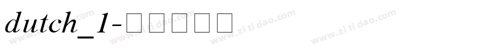 dutch_1字体转换