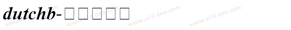 dutchb字体转换