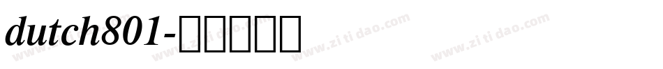 dutch801字体转换