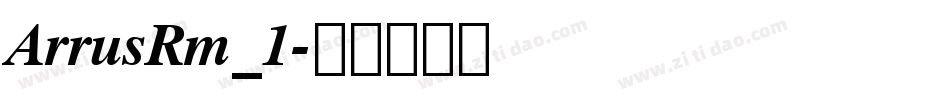 ArrusRm_1字体转换
