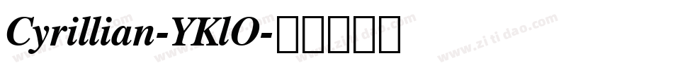 Cyrillian-YKlO字体转换