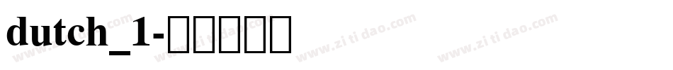 dutch_1字体转换