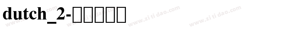 dutch_2字体转换