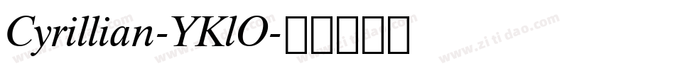 Cyrillian-YKlO字体转换