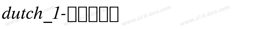 dutch_1字体转换