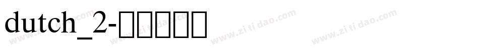 dutch_2字体转换