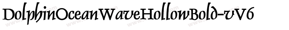 DolphinOceanWaveHollowBold-vV6A字体转换