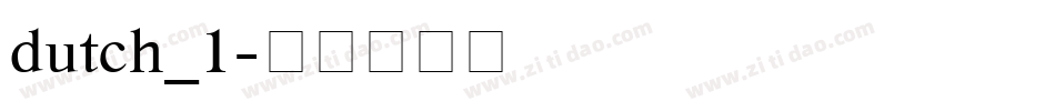 dutch_1字体转换
