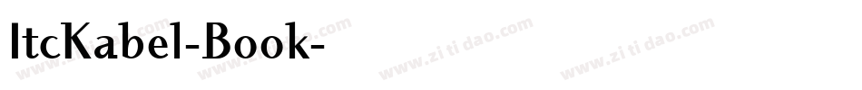 ItcKabel-Book字体转换