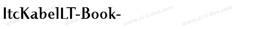 ItcKabelLT-Book字体转换