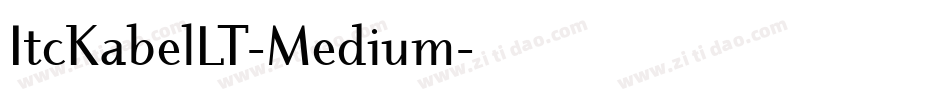 ItcKabelLT-Medium字体转换