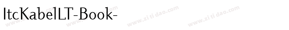 ItcKabelLT-Book字体转换