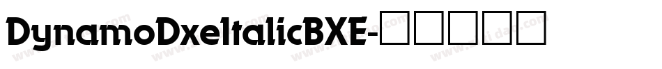 DynamoDxeItalicBXE字体转换