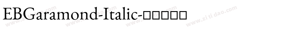 EBGaramond-Italic字体转换
