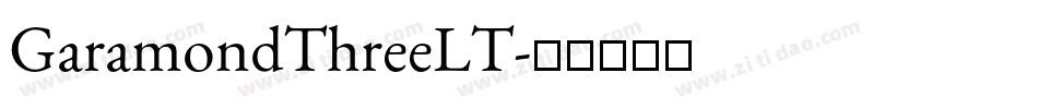 GaramondThreeLT字体转换
