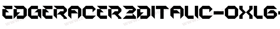 EdgeRacer3DItalic-OXl6字体转换
