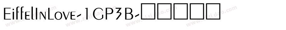 EiffelInLove-1GP3B字体转换