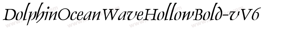 DolphinOceanWaveHollowBold-vV6A字体转换