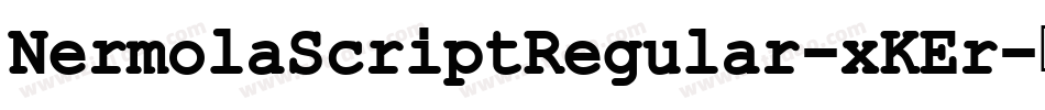 NermolaScriptRegular-xKEr字体转换