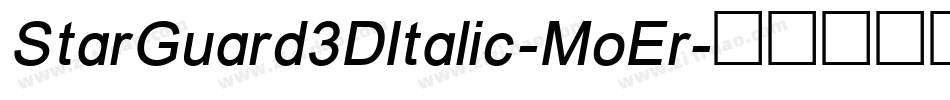 StarGuard3DItalic-MoEr字体转换