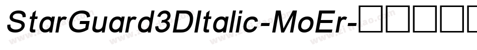 StarGuard3DItalic-MoEr字体转换