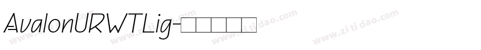 AvalonURWTLig字体转换