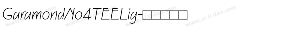 GaramondNo4TEELig字体转换