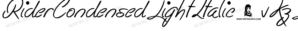 RiderCondensedLightItalic-vKzL字体转换