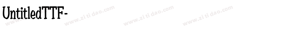 UntitledTTF字体转换