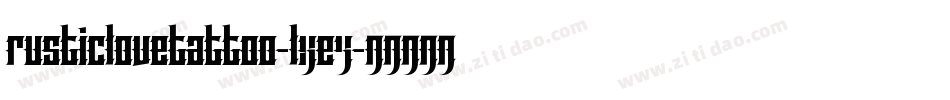 RusticLoveTattoo-LxE4字体转换