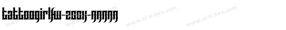TattooGirlfw-z88X字体转换