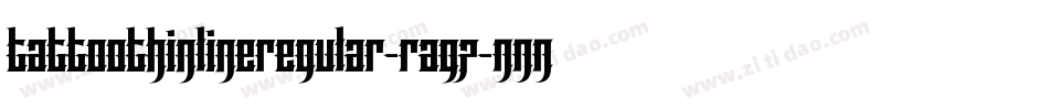 TattooThinlineRegular-rAG7字体转换