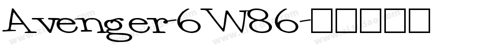 Avenger-6W86字体转换