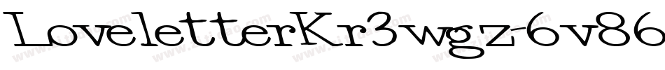 LoveletterKr3wgz-6v86字体转换