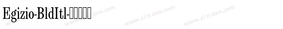 Egizio-BldItl字体转换