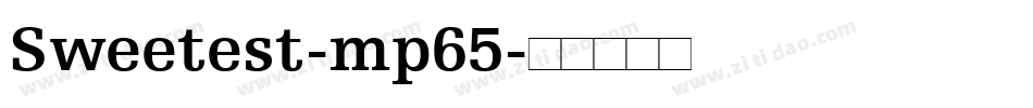Sweetest-mp65字体转换
