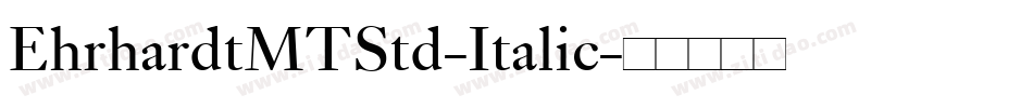 EhrhardtMTStd-Italic字体转换