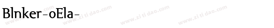 Blnker-oEla字体转换