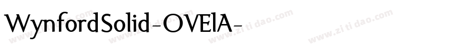 WynfordSolid-OVElA字体转换
