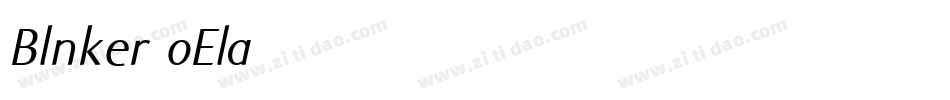 Blnker-oEla字体转换