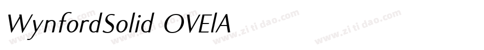 WynfordSolid-OVElA字体转换