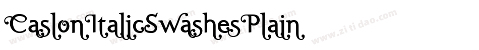 CaslonItalicSwashesPlain字体转换